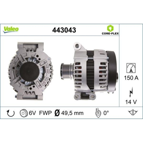 VALEO Generator VALEO CORE-FLEX 443043
