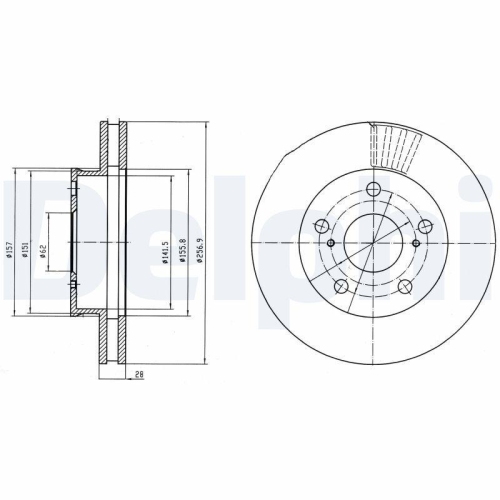 DELPHI Bremsscheibe BG4181
