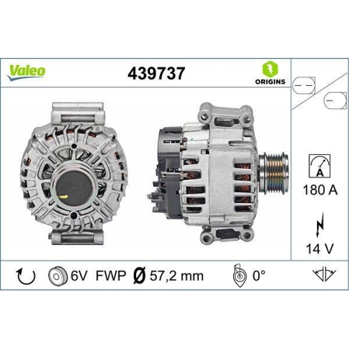 VALEO Generator VALEO ORIGINS - NEW O.E. TECHNOLOGIE 439737
