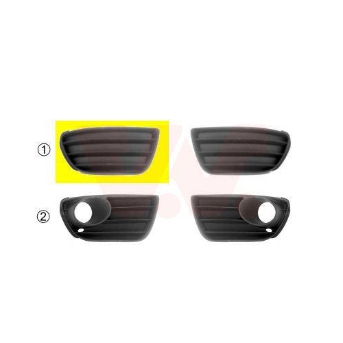 VAN WEZEL L&uuml;ftungsgitter, Sto&szlig;f&auml;nger ** Equipart ** 1622592