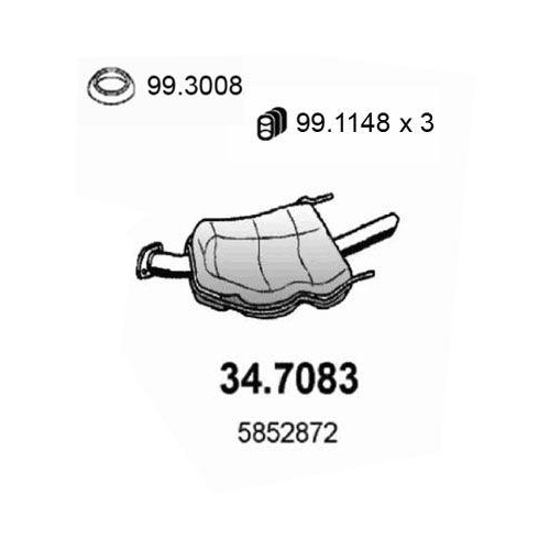 ASSO Endschalld&auml;mpfer 34.7083