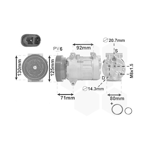 VAN WEZEL Kompressor, Klimaanlage *** IR PLUS *** 4300K441