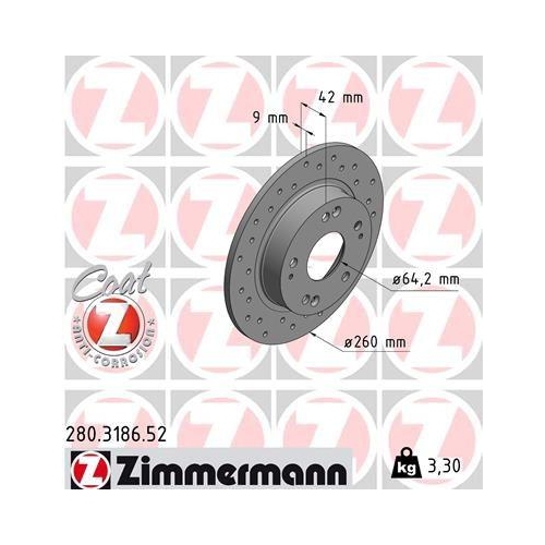 ZIMMERMANN Bremsscheibe SPORT Z 280.3186.52
