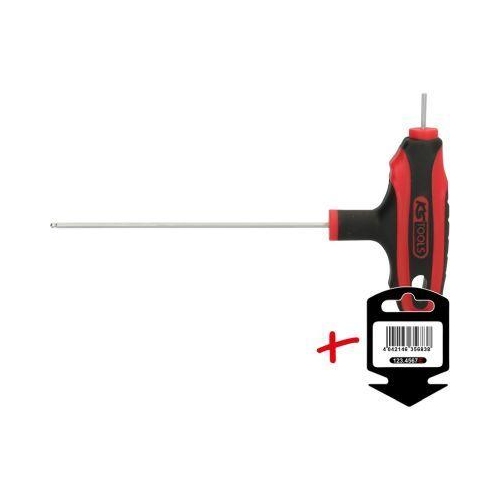T-Griff-Innensechskant-Kugelkopf-Schl&uuml;ssel, 2mm auf H&auml;nger KS TOOLS 151.8130-E
