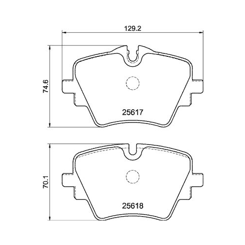 HELLA Bremsbelagsatz, Scheibenbremse 8DB 355 045-811