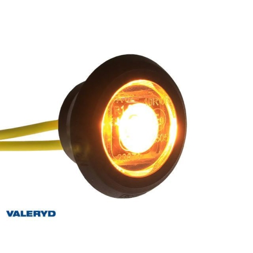 LED Seitenmarkierungsleuchte Valeryd D-32x17,2mm Gelb 12-36V mit je 0,15m Kabel