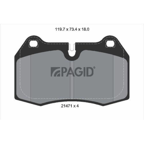 PAGID Bremsbelagsatz, Scheibenbremse T5091N