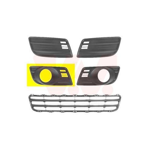 VAN WEZEL L&uuml;ftungsgitter, Sto&szlig;f&auml;nger ** Equipart ** 5225594