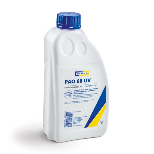 Kompressoröl Klimaanlagenöl 1 Liter Flasche PAO 68 +UV Synthetik-Ammoniak