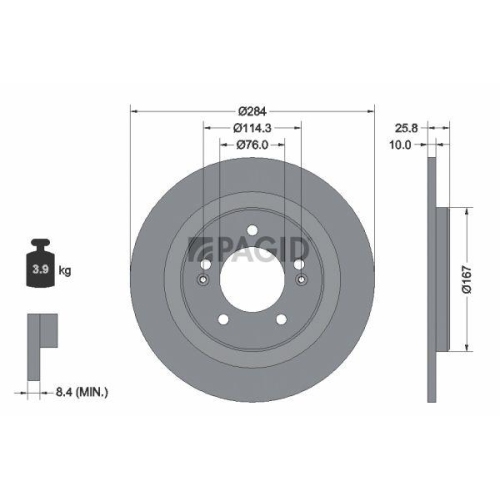 PAGID Bremsscheibe 55527NC