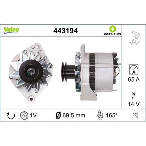VALEO Generator VALEO CORE-FLEX 443194