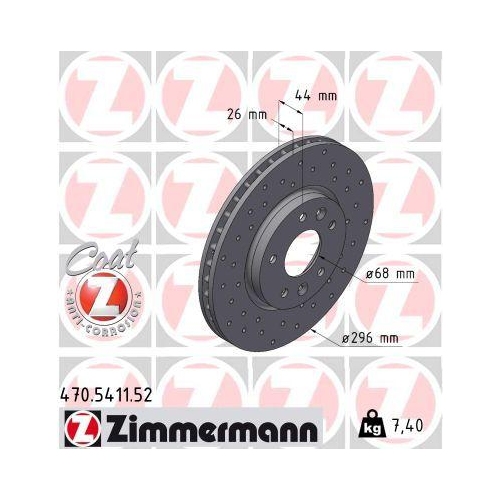 ZIMMERMANN Bremsscheibe SPORT Z 470.5411.52