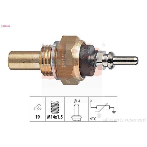 EPS Sensor, K&uuml;hlmitteltemperatur Made in Italy - OE Equivalent 1.830.088
