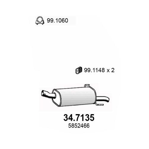 ASSO Endschalldämpfer 34.7135