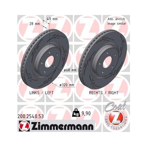 ZIMMERMANN Bremsscheibe BLACK Z 200.2540.53