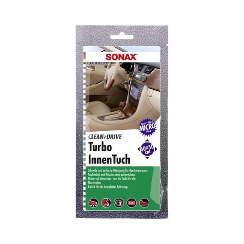 SONAX Reinigungst&uuml;cher Clean + Drive TurboInnenTuch 40x50 Thekendisplay