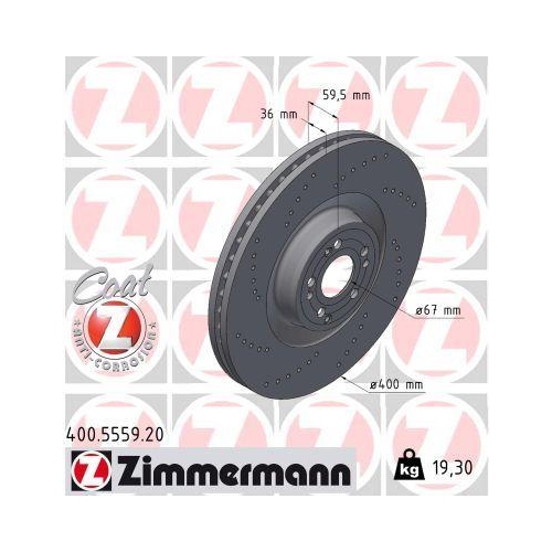 ZIMMERMANN Bremsscheibe COAT Z 400.5559.20