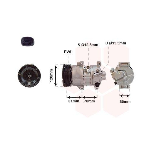 VAN WEZEL Kompressor, Klimaanlage 5300K581