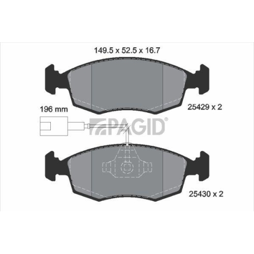 PAGID Bremsbelagsatz, Scheibenbremse T2112N
