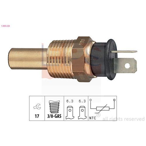 EPS Sensor, K&uuml;hlmitteltemperatur Made in Italy - OE Equivalent 1.830.228