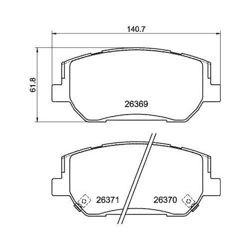HELLA Bremsbelagsatz, Scheibenbremse 8DB 355 046-181