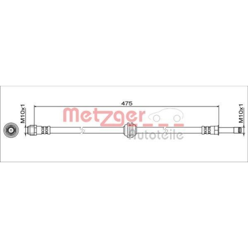 METZGER Bremsschlauch GREENPARTS 4111773