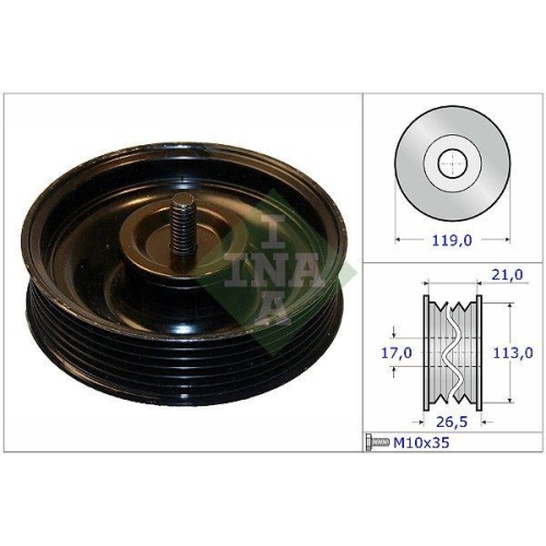 Schaeffler INA Umlenk-/F&uuml;hrungsrolle, Keilrippenriemen 532 0695 10