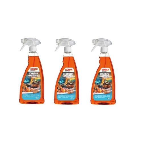 3x Sonax Scheibenenteiser Sweet Home 1L Enteiserspray klare und blendfreie Sicht