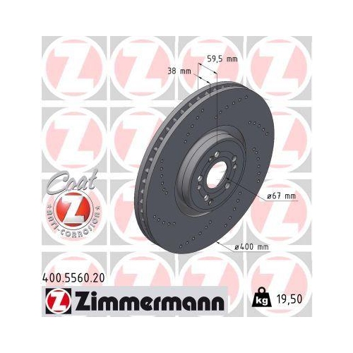 ZIMMERMANN Bremsscheibe COAT Z 400.5560.20