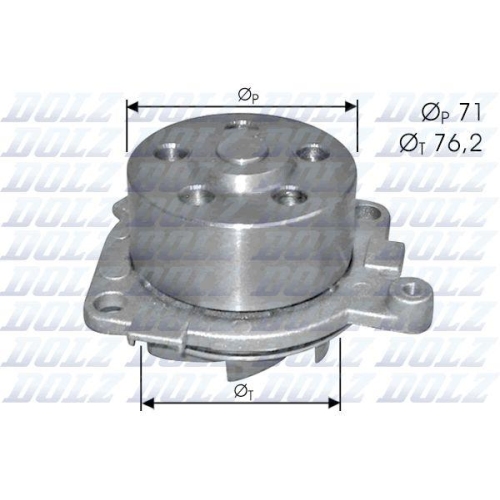DOLZ Wasserpumpe, Motork&uuml;hlung