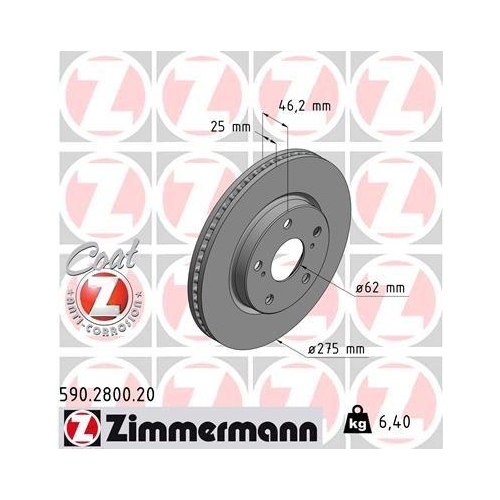 ZIMMERMANN Bremsscheibe COAT Z 590.2800.20