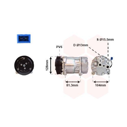 VAN WEZEL Kompressor, Klimaanlage 5800K164