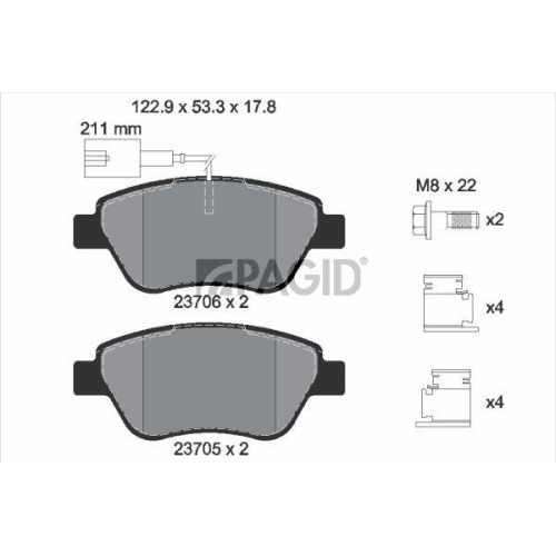 PAGID Bremsbelagsatz, Scheibenbremse T2097N