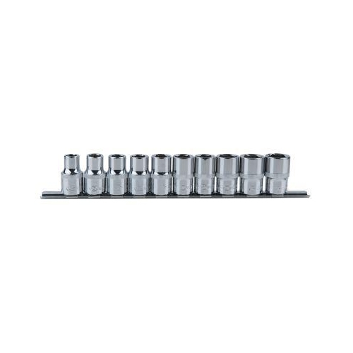 1/2 Zoll CHROMEplus Sechskant-Stecknuss-Satz, 10-tlg, KS TOOLS 918.0650