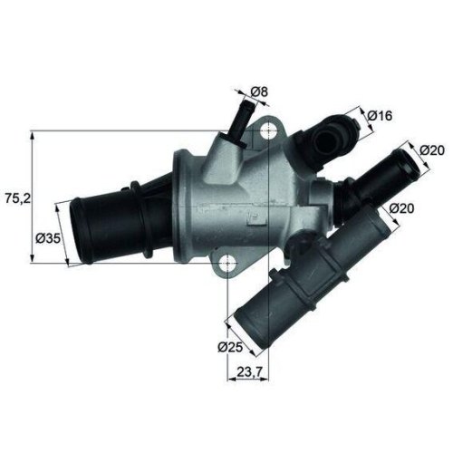 MAHLE Thermostat, K&uuml;hlmittel BEHR TI 165 88