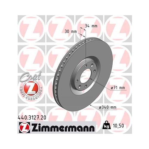 ZIMMERMANN Bremsscheibe COAT Z 440.3127.20