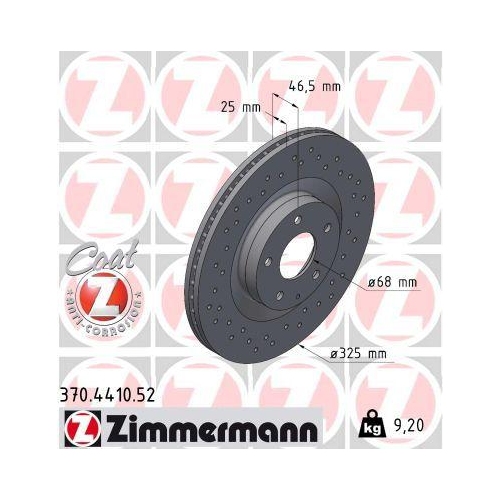 ZIMMERMANN Bremsscheibe SPORT Z 370.4410.52
