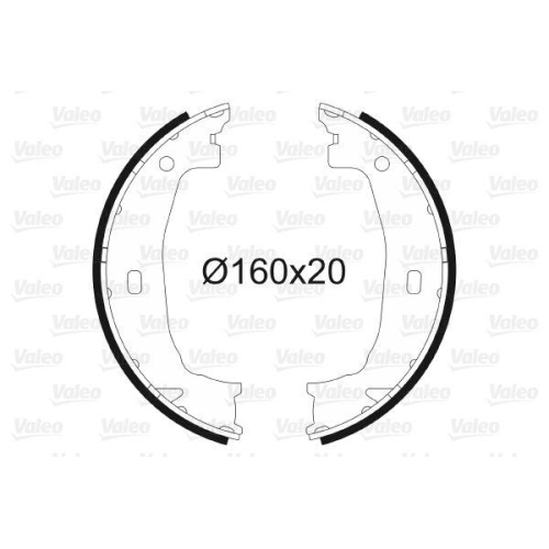 VALEO Bremsbackensatz, Feststellbremse 562808