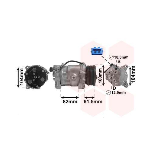 VAN WEZEL Kompressor, Klimaanlage 5800K167