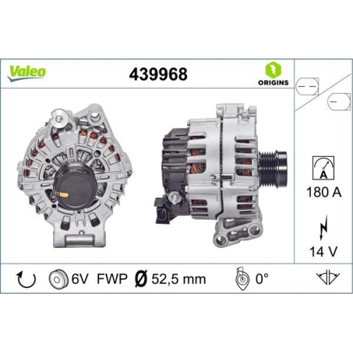 VALEO Generator VALEO ORIGINS - NEW O.E. TECHNOLOGIE 439968