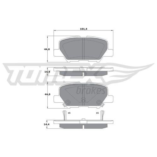 TOMEX Brakes Bremsbelagsatz, Scheibenbremse TX 17-30