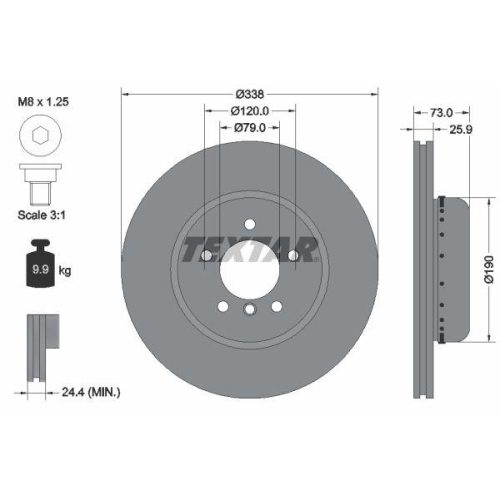 TEXTAR Bremsscheibe PRO+