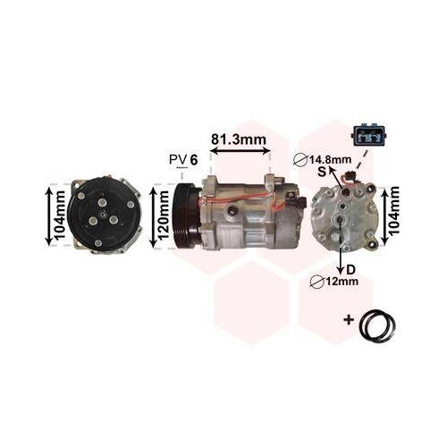 VAN WEZEL Kompressor, Klimaanlage *** IR PLUS *** 5800K172