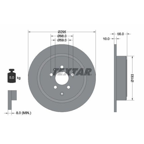TEXTAR Bremsscheibe 92074100