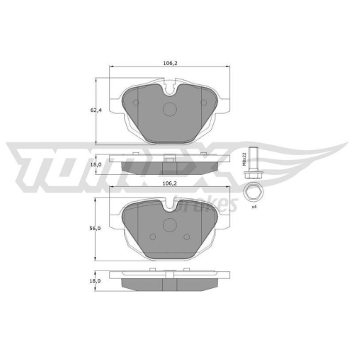 TOMEX Brakes Bremsbelagsatz, Scheibenbremse TX 17-34