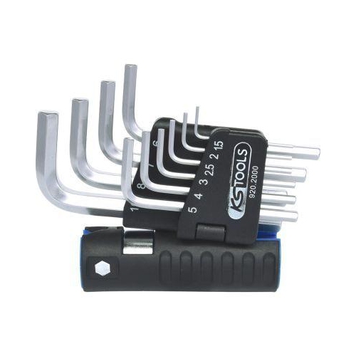 3 in 1 Innen6kant-Winkelstiftschl&uuml;ssel-Satz,10-tlg kurz KS TOOLS 920.2000