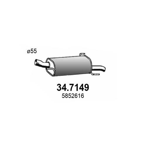 ASSO Endschalld&auml;mpfer 34.7149