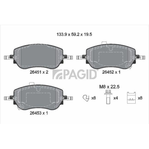 PAGID Bremsbelagsatz, Scheibenbremse T2932N