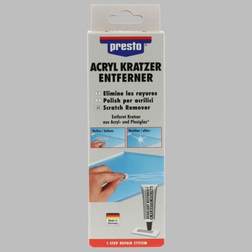 Presto Acryl Kratzer Entferner Reparatursatz, Kunststoffreparatur 50g 430114