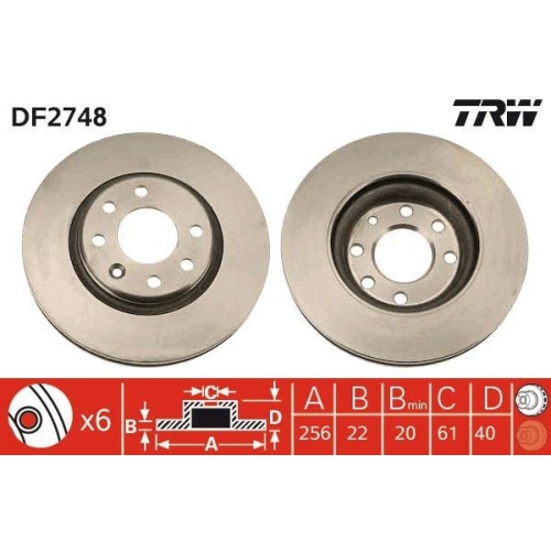 TRW Bremsscheibe DF2748